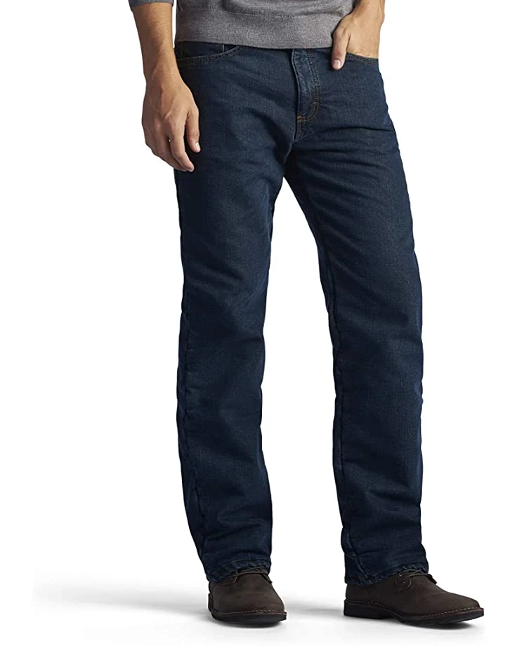 Men's Fleece and Flannel Lined Relaxed-Fit Straight-Leg Jeans 2 Men's Fleece and Flannel Lined Relaxed-Fit Straight-Leg Jeans - Image 2